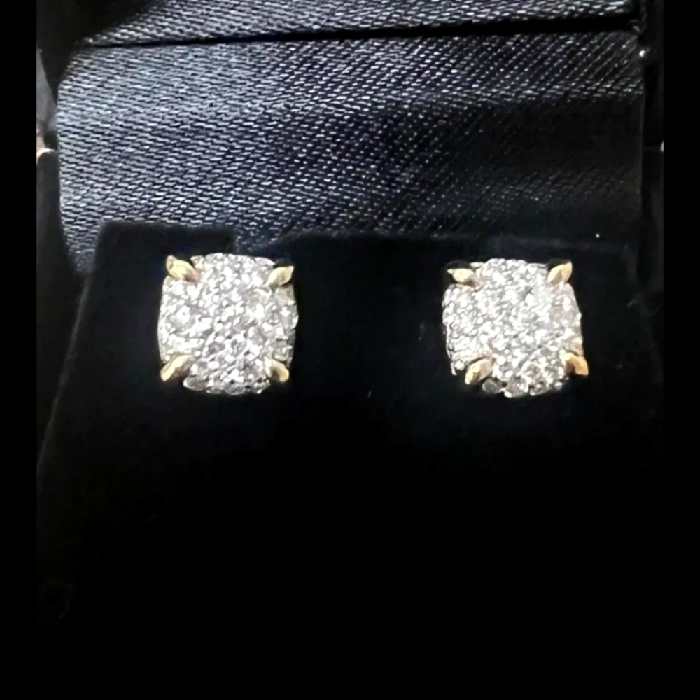 Authentic David Yurman Pave Diamond  earrings